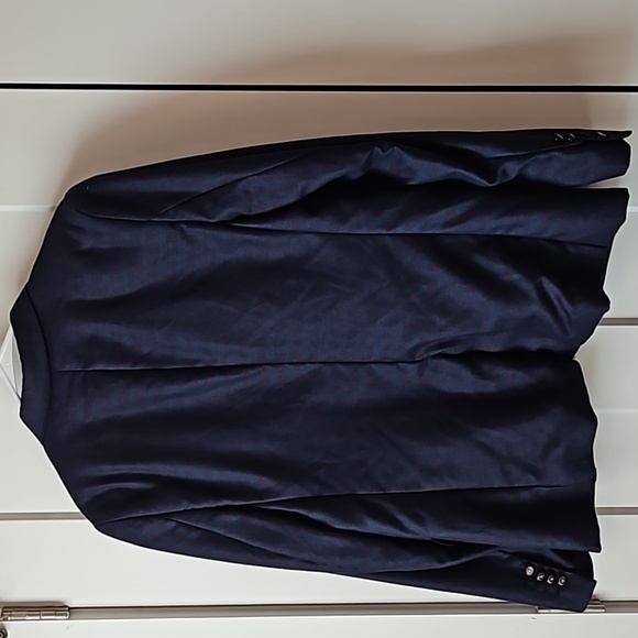 Men's Jack Romeo navy Blazer with wine colored squares size 48 drop 6 - Picture 10 of 13